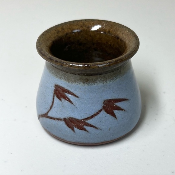 Montana Wright Vintage Stoneware Pottery Toothpick Holder - Picture 2 of 7